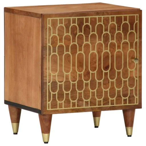 Mesa de Cabeceira 40x33x46 cm Madeira de Mangueira Maciça