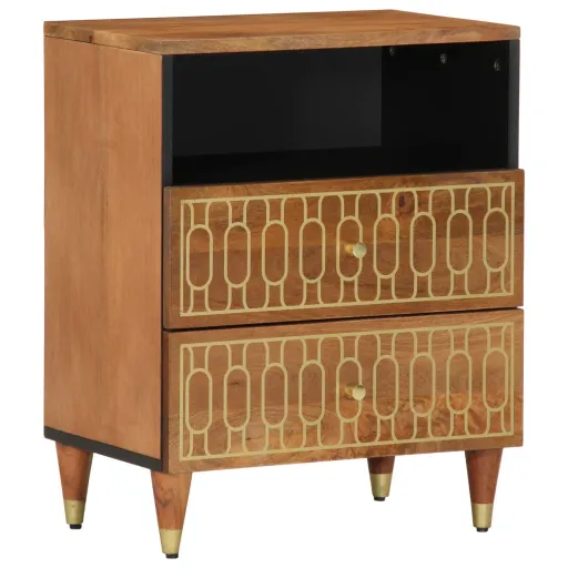 Mesa de Cabeceira 50x33x62 cm Madeira de Mangueira Maciça