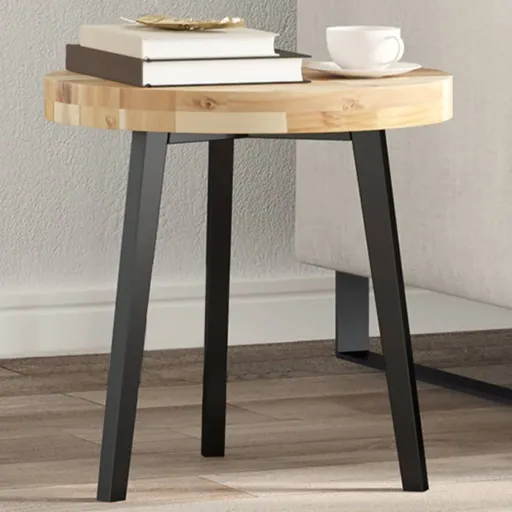 Tampo de Mesa Redondo Ø40x4 cm Madeira de Acácia Maciça