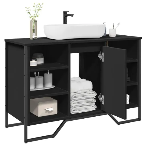 Móvel para Lavatório 91x35x60 cm Derivados de Madeira Preto