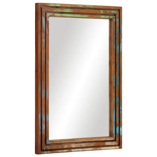 Espelho de Casa de Banho 50x70 cm Acácia Maciça e Vidro