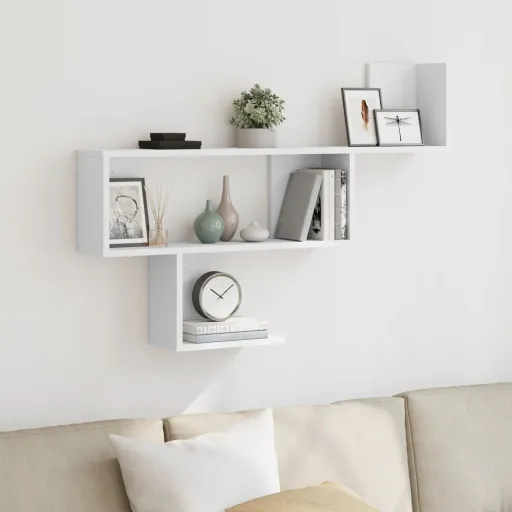 Prateleira de Parede 100x15x70 cm Derivados de Madeira Branco