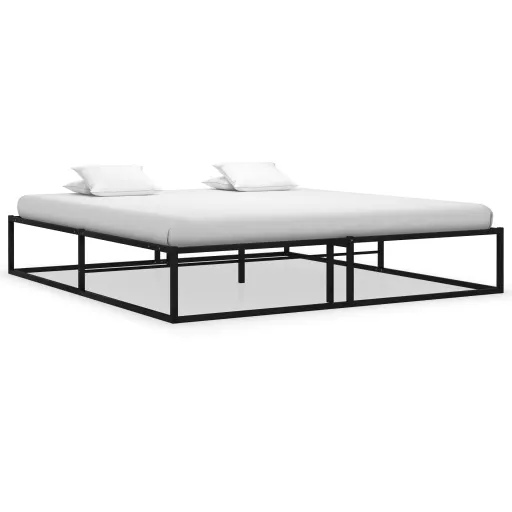 Estrutura de Cama 200x200 cm Metal Preto