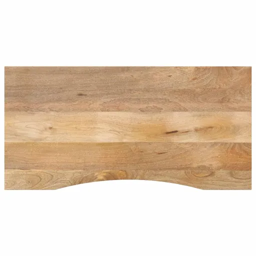 Tampo de Mesa com Curva 110x50x2,5 cm Mangueira Áspera Maciça
