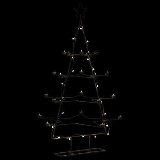 Árvore de Natal para Decoração 140 cm Metal Preto