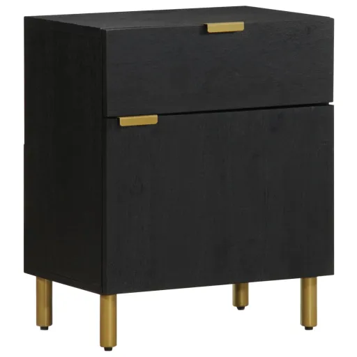 Mesa de Cabeceira 50x33x60 cm Derivados de Madeira Preto