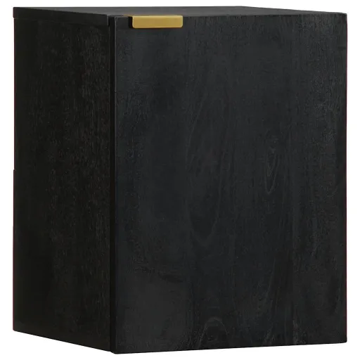 Armário Suspenso p/ WC 38x33x48 cm Derivados de Madeira Preto