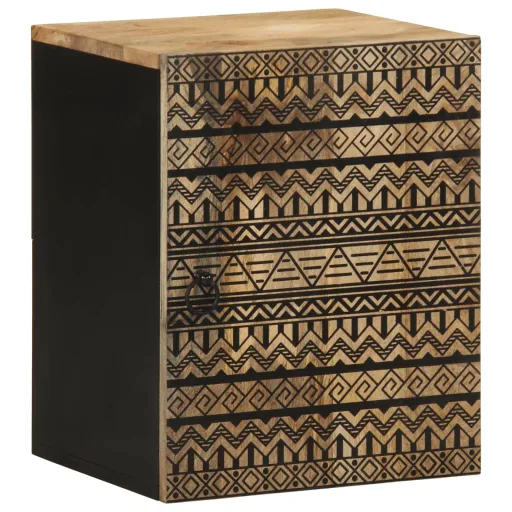 Armário Suspenso para WC 38x33,5x48 cm Mangueira Maciça Preto