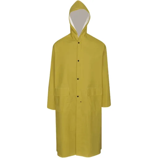 Capa de Chuva Comprida Resistente e Impermeável + Capuz XL