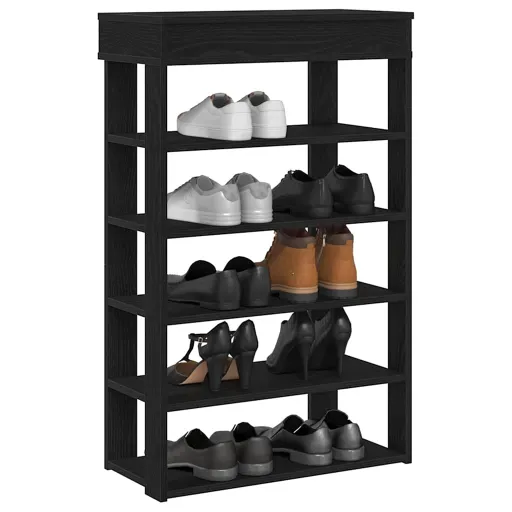 Sapateira 60x30x98 cm Derivados de Madeira Preto