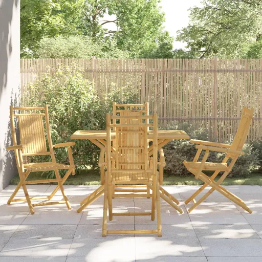 Conjunto de Jantar para Jardim Bambu (5 pcs)