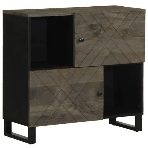 Aparador 80x33x75 cm Madeira Maciça Manga Preto