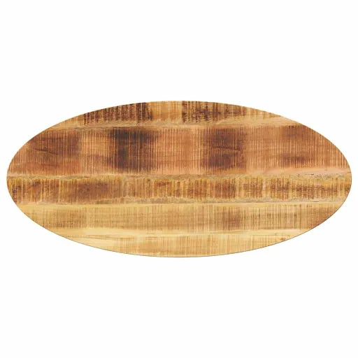 Tampo de Mesa Oval 110x40x3,8 cm Madeira de Mangueira Maciça