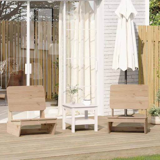 Cadeiras de Jardim   60x64x70,5 cm Pinho Maciço (2 pcs)
