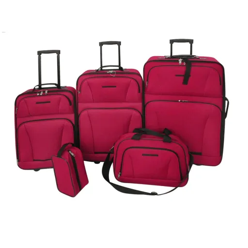 Conjunto Malas de Viagem   Vermelho (5 pcs)
