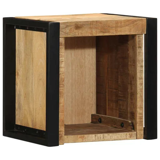 Mesa de Cabeceira 40x35x40 cm Madeira Maciça Manga Áspera