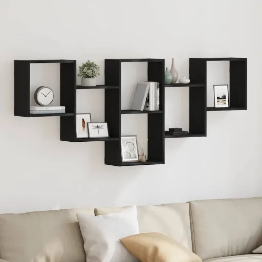 Prateleira de Parede 159x18x66 cm Deriv. Madeira Carvalho Preto