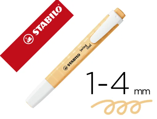 Marcador Stabilo Fluorescente Swing Cool Pastel Naranja Palido