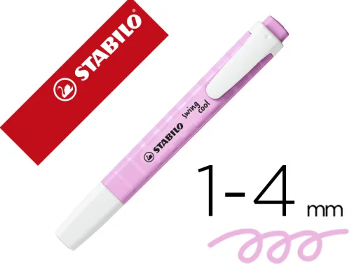Marcador Stabilo Fluorescente Swing Cool Pastel Fucsia Helado