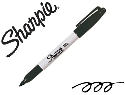 Marcador Sharpie Permanente Ponta Fina Preta