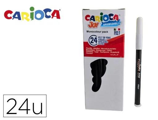 Marcador Carioca Joy Ponta Fina 2,8 mm Lavavel Cor Preto