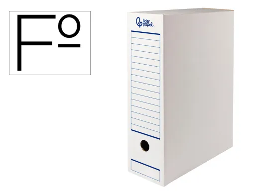 Caixa para Arquivo Morto Automatica Liderpapel Din a4 Cartao 100% Reciclado 325 gr Lombada 100 mm Branco 360x100x255mm