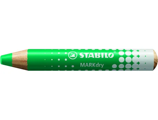 Lapis Marcador em Seco Stabilo Markdry para Quadro Branco Cor Verde Caixa de 5 Unidades