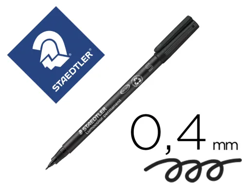 Marcador Staedtler Lumocolor Retroprojeção 313-9 Ponta 0,4mm Preto