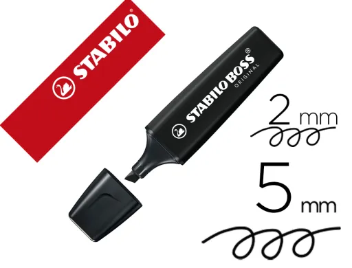 Marcador Fluorescente Stabilo Boss Pastel 70 Nature Colors Preto