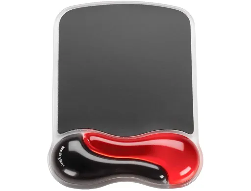 Tapete Rato Kensington Duo Gel com Apoio de Pulsos Cor Preto/Vermelho 240x182x25 mm