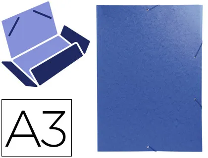Pasta Exacompta de Elásticos Din A3 3 Abas Cor Azul