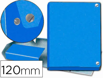 Pasta de Projetos Pardo Folio Lombada 120 mm Cartão Forrado Azul com Fecho