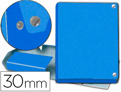 Pasta de Projetos Pardo Folio Lombada 30 mm Cartão Forrado Azul com Fecho