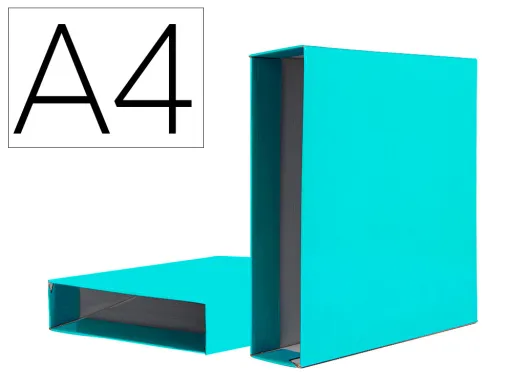 Caixa para Pasta de Arquivo de Alavanca Documenta Cartão Din A4 Lombada 75 mm Verde Claro