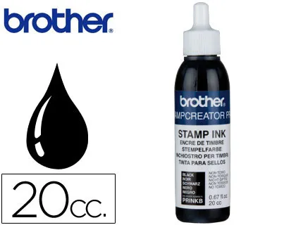 Recarga de Tinta Brother pr-Ink-b Cor Preto para Carimbos Automaticos 20 cc