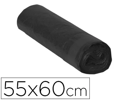 Saco de Lixo Domestico Preto com Auto Fecho 55 X 60 cm Rolo de 15 Bolsas