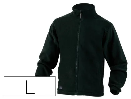 Casaco Polar Deltaplus com Punhos Elasticos e 2 Bolsos Cor Preto Tamanho l