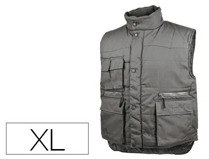 Colete Detalplus Multibolsos Cintura Elastica Cor Cinza Formato XL