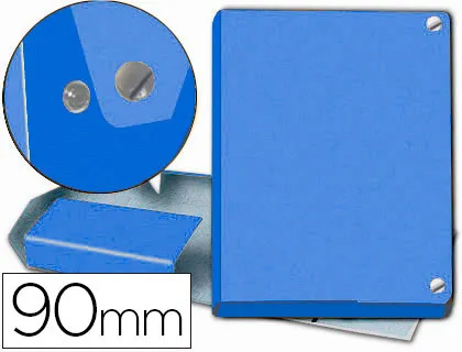 Pasta de Projetos Pardo Folio Lombada 90 mm Cartão Forrado Azul com Fecho