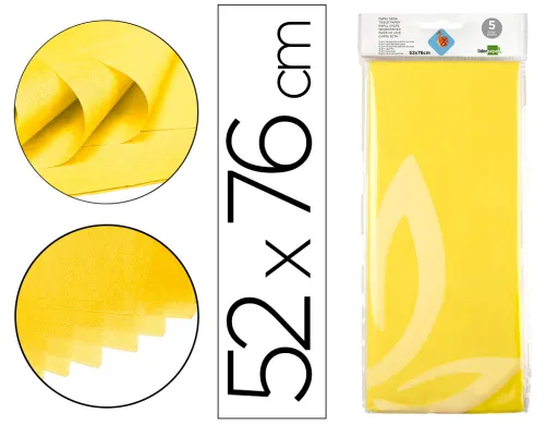 Papel Seda 52 X 76 cm 18 gr Amarelo