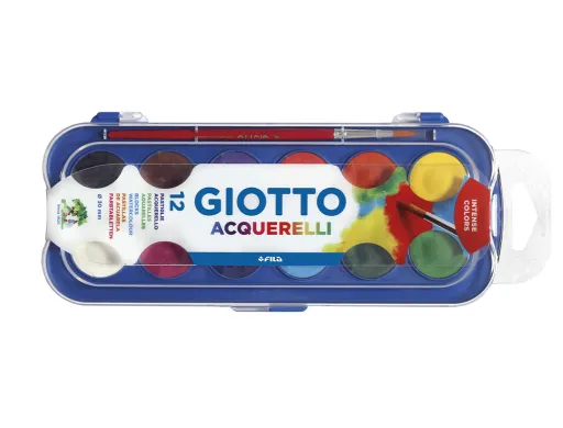 Aguarela Giotto 12 Cores Estojo de Plástico