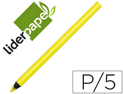 Lápis de Cores Neon Amarelo Caixa de 5 Lapis