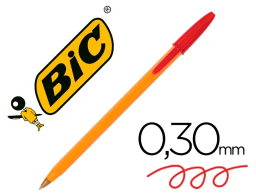 Esferográfica Bic Laranja Vermelho