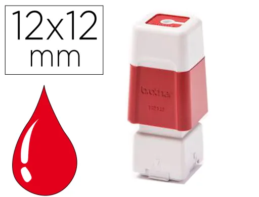 Carimbo Automatico Brother 12 mm x 12 mm Vermelho