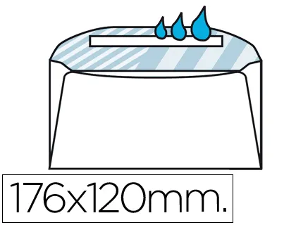 Envelopecomercial Normalizado Branco 120x176 mm Engomado Pack de 500 Unidades