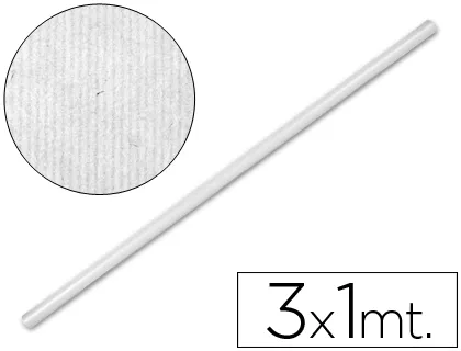 Papel Kraft Rolo Branco 1mt X 3mt 65 gr