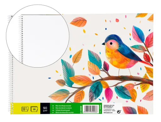 Bloco Desenho 20fls. 90grs Tamanho 155x215 mm