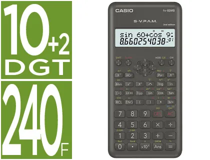 Calculadora Casio fx-82msii Cientifica 240 Funcoes Visor Duplo