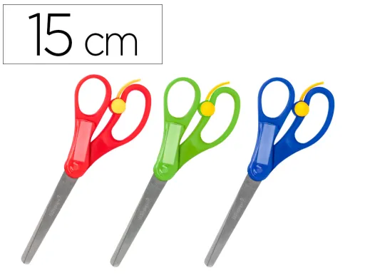 Tesoura Escolar 15 cm com Recorte para Facilitar o Corte Unidade
