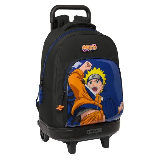 Mochila Escolar com Rodas Naruto Ninja Azul Preto 33 x 45 x 22 cm